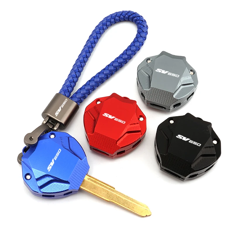 For SUZUKI SV650 S SV 650 SV650S SV1000 Motorcycle Accessories CNC Auminium Keychain Key Case Shell Cover Chain