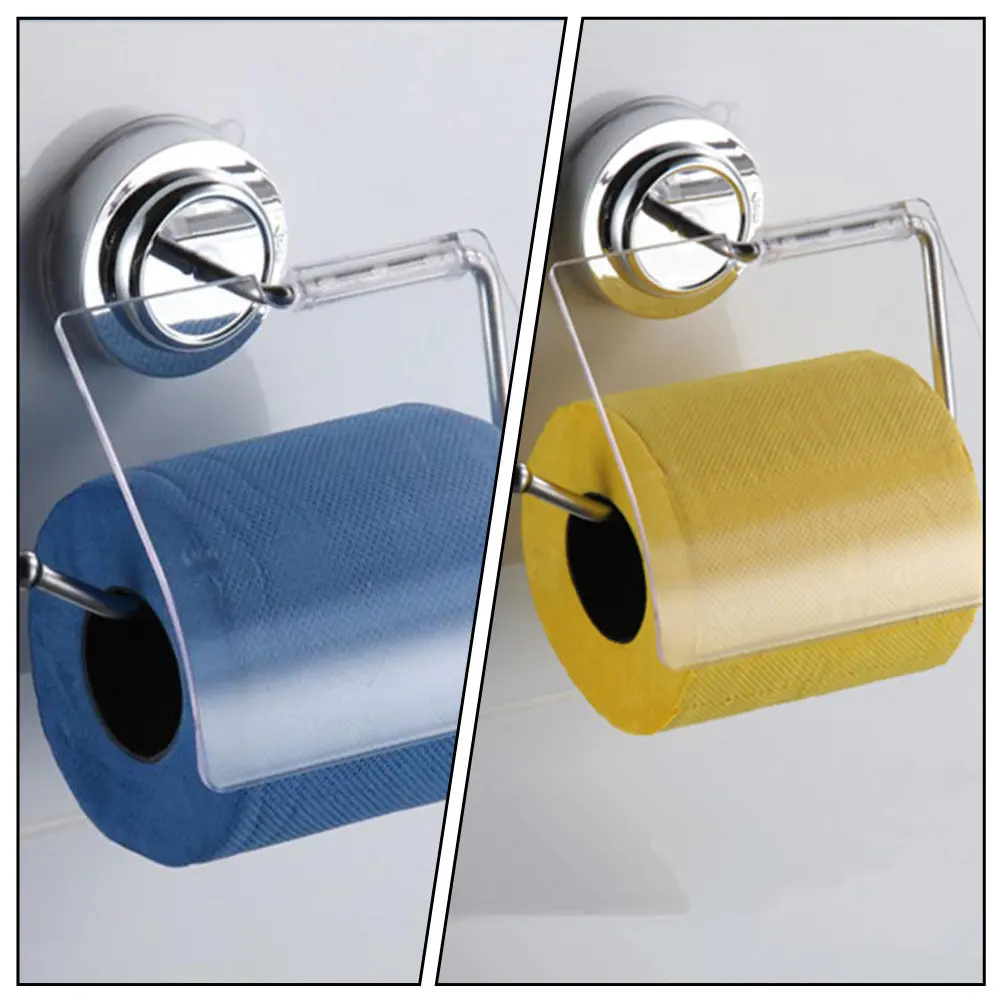 

1Pcs Suction Cup Paper Holder Waterproof Stainless Roll Paper Rack Napkin Shelf Toilet Bathroom Storage Tissue Box