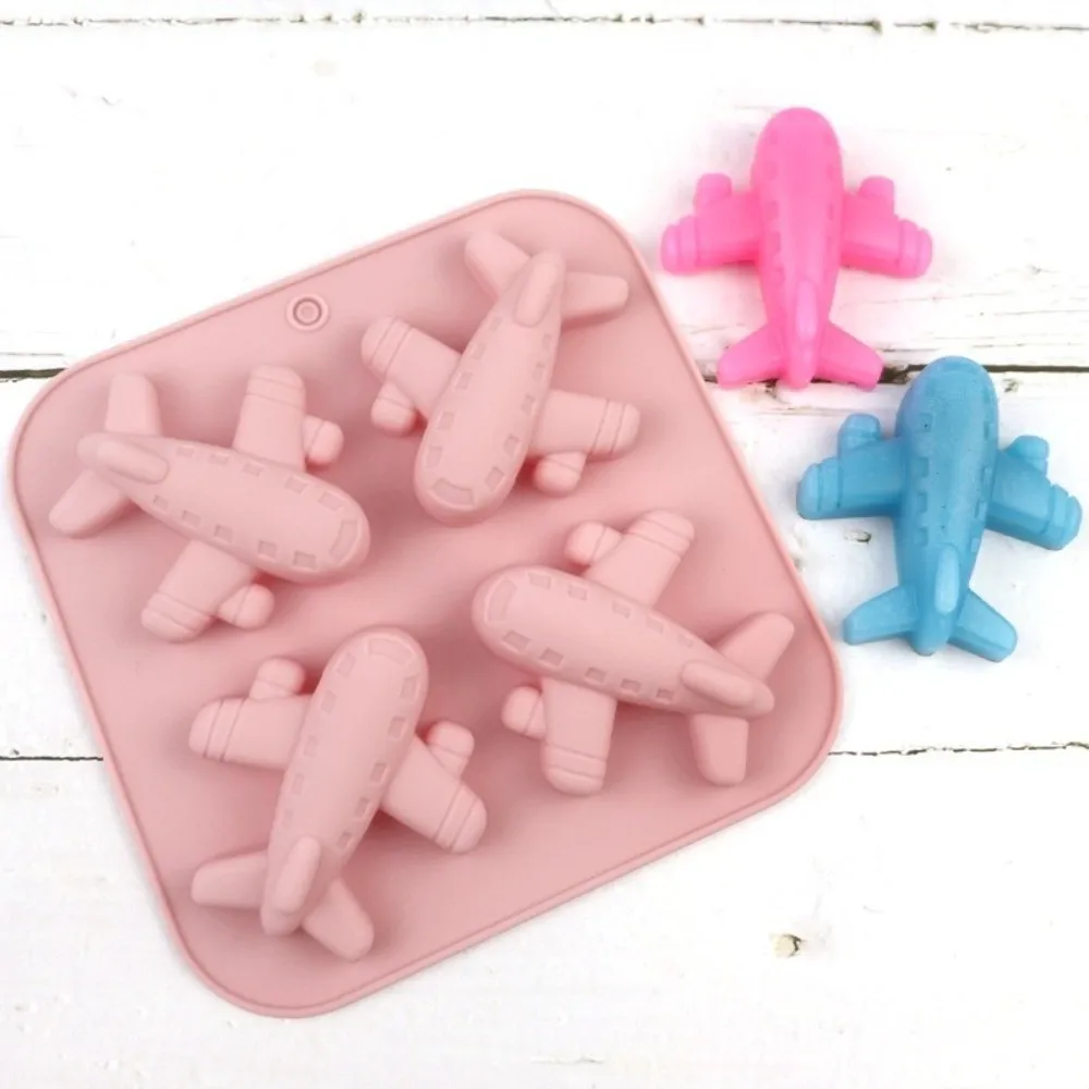 Flexible Airplane Silicone Mold Fondant Cartoon Ice Cube Tray Kitchen Baking Tool Cake Decoration Tools Pastry Making