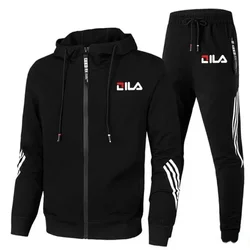 Spring and Autumn New Men's Sportswear 2-piece Set Zipper Jacket Casual Sports Pants Brand Clothing Men Jogging Sportswear Set