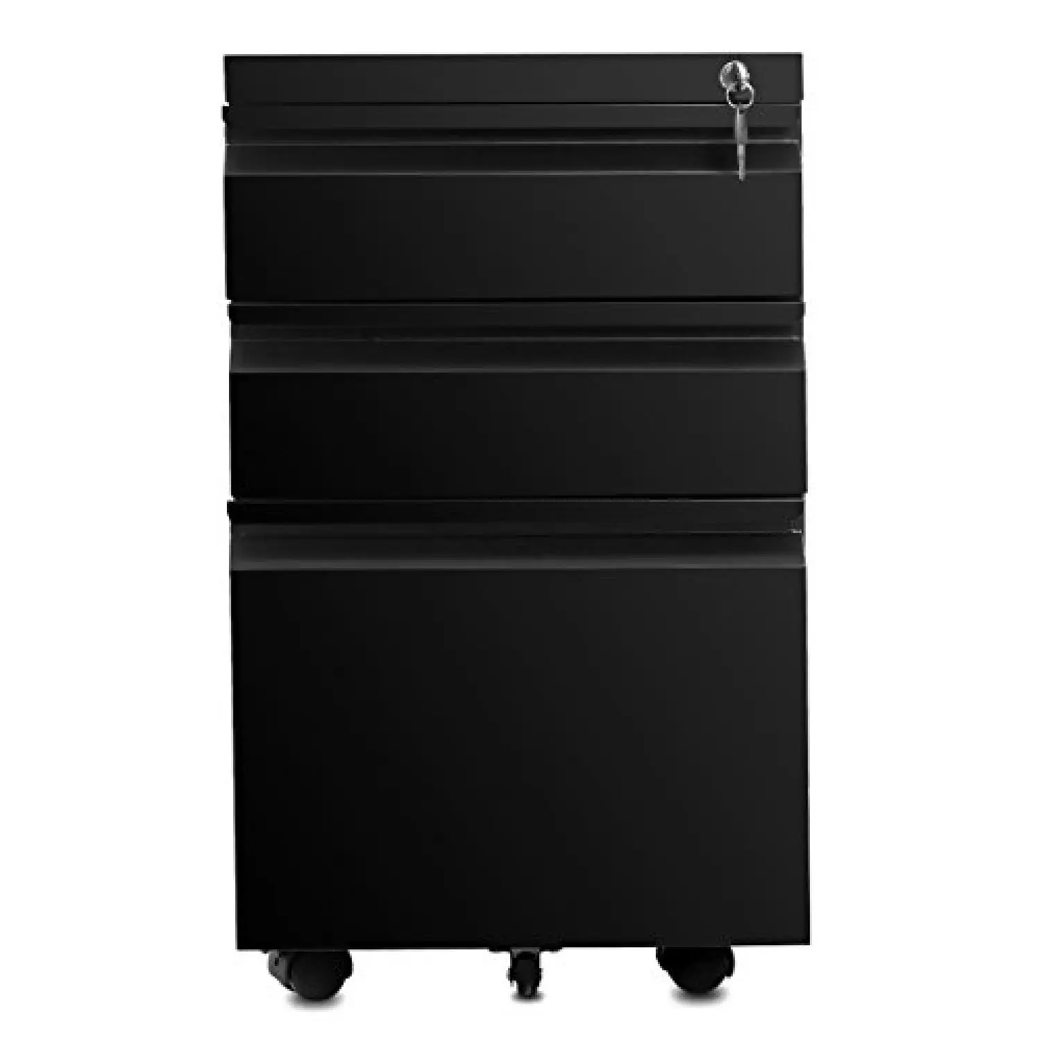 

Steel Mobile Filing Cabinet with Lock, Anti-tilt Wheels, Rolling Office Cabinet for Legal/Letter Size - Under Desk Storage