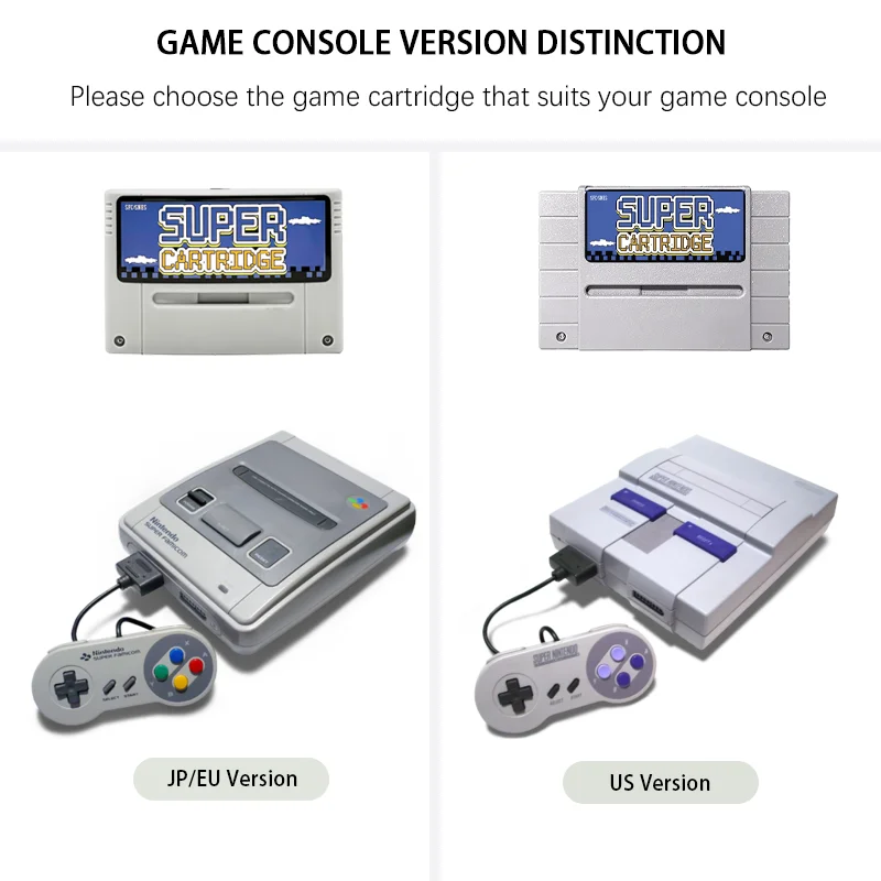 Super Everdrive 1000 in 1 SNES SFC V1 Game Cartridge Flash Card For Super Famicom 16 bit US/EU/JP Version Video Game Console