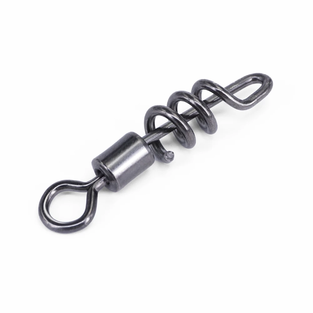 HirisiTK Fishing Screw Swivels Snap Rolling Swivels Stainless Steel Swivel Lure Connector Sea Fishing Tackle Accessories