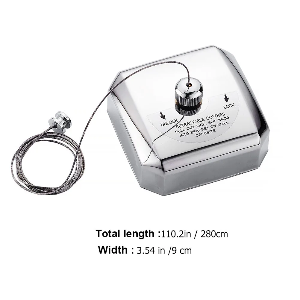 حبل غسيل تلسكوبي قابل للسحب، حبل تعليق للملابس المحمولة، مثالي لملابس غرفة الغسيل الداخلية والخارجية في الفندق