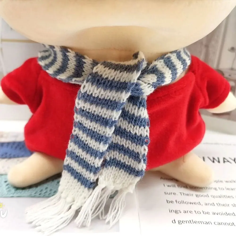 Multi-colors Doll Knitted Scarf Handmake Miniature Cute Winter Scarves Casual Wear Dolls Accessories for 15~20cm Cotton Doll Toy