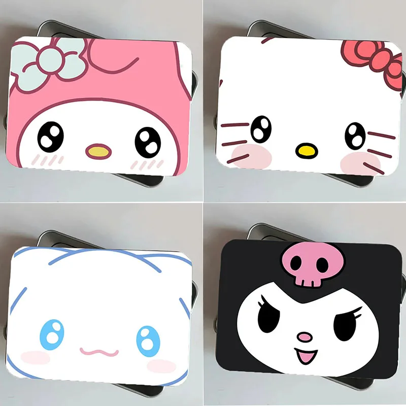 

Коробка для хранения Hello Kitty, детская наклейка с полной печатью, ювелирное изделие, кольцо, серьги-гвоздики, чехол Kuromi, мультяшная мелодия, подарок на день рождения