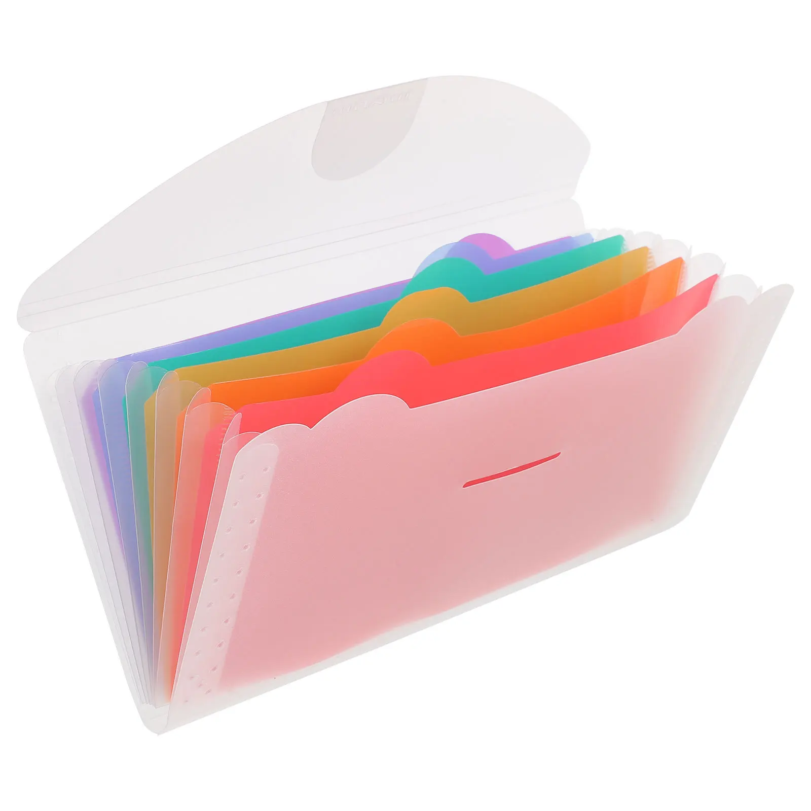 

2Pcs Receipt Organizer File Folder PP Material Multi-Layer Design Portable Document Holder for Office School