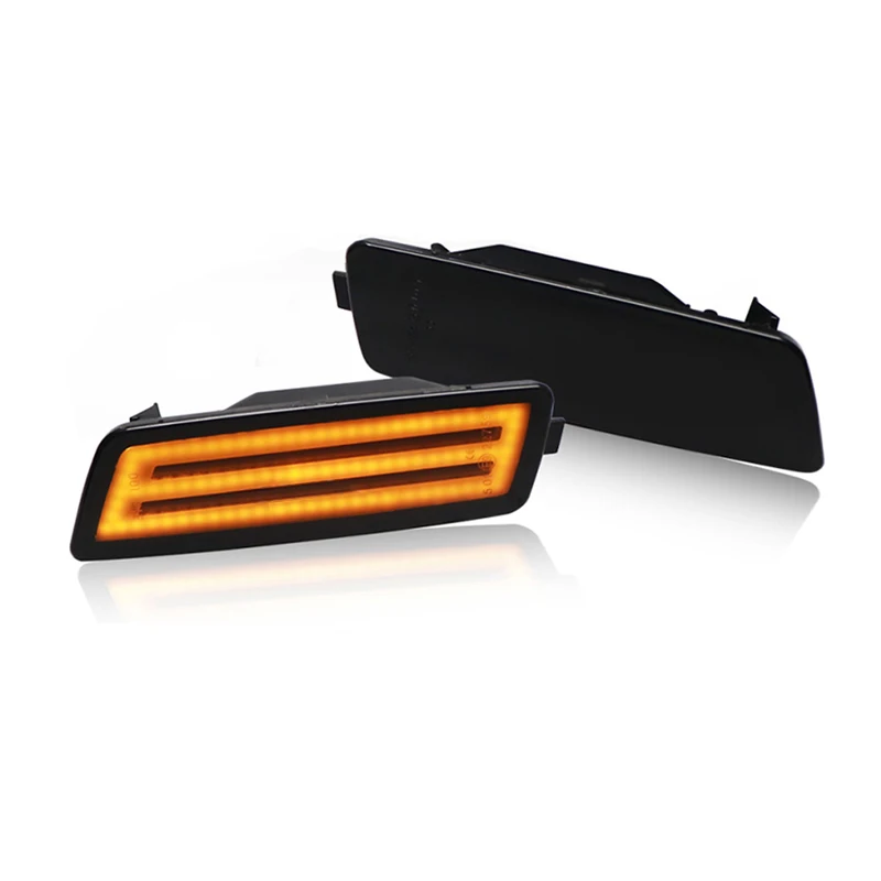 For VW Golf MK5/MK6 Jetta R32 Clear & Smoked Lens LED Side Marker Lamp Amber Front Bumper Side Fender Turn Signal Lights