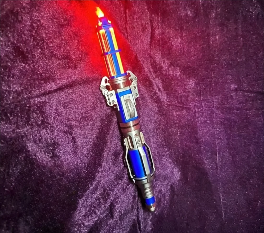 Limited Offer 12th Generation Blue Metal Color Changing Luminous Props Sonic Screwdriver