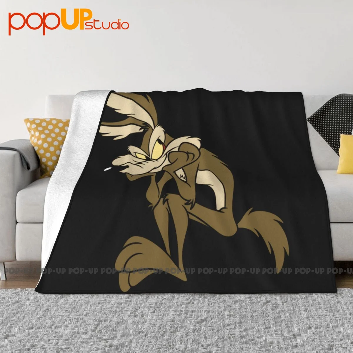 Retro Old School Throwback Wile E. Coyote Blanket Autumn Bedding Nap Blanket Cover Blanket Family Expenses