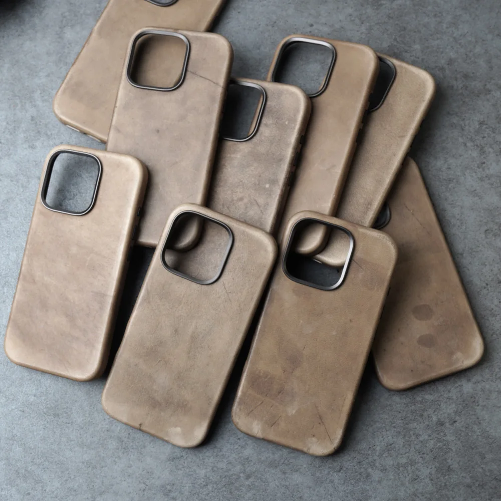 

Чехол YMW Scars Crazy Horse из натуральной кожи для iPhone 16 Pro Max 15 14 13, мини-магнитный чехол из искусственной кожи с морозовой воловьей кожей