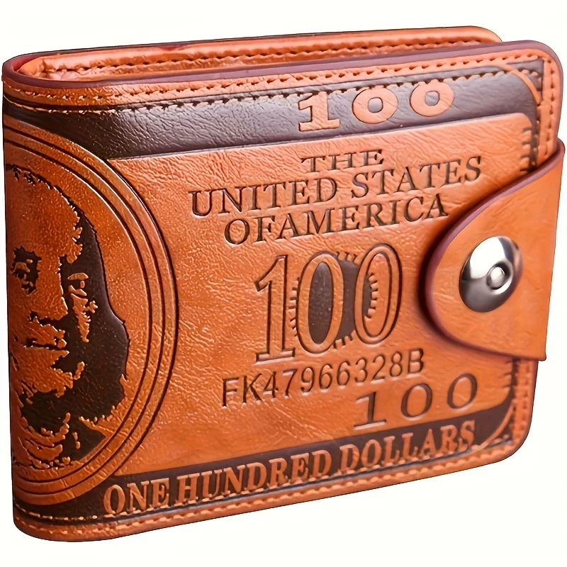 

Men's Dollar Bill Wallet – Compact Design, Transparent ID Window, Lightweight, Ideal for Business Travel