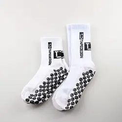 Calcetines de fútbol antideslizantes para hombre y mujer, medias suaves, transpirables y gruesas, parte inferior de toalla, deportes, ciclismo