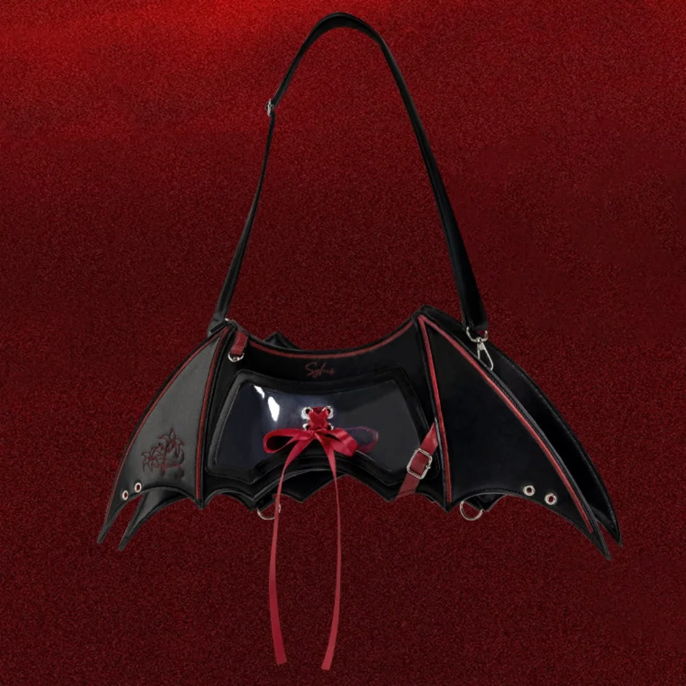 New Creative Y2K Japanese Heart Wing Shoulder Bag for Women Sweet Cool Crossbody Ita Bag Original birthday Gift Bolso