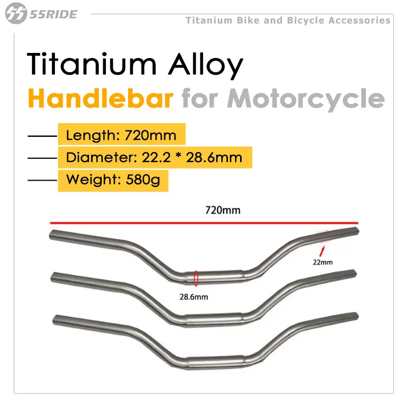 

Titanium Alloy Electric Bike Handlebars, Motorcycle Handlebars, Titanium Handlebars, GR9 Modified Accessories
