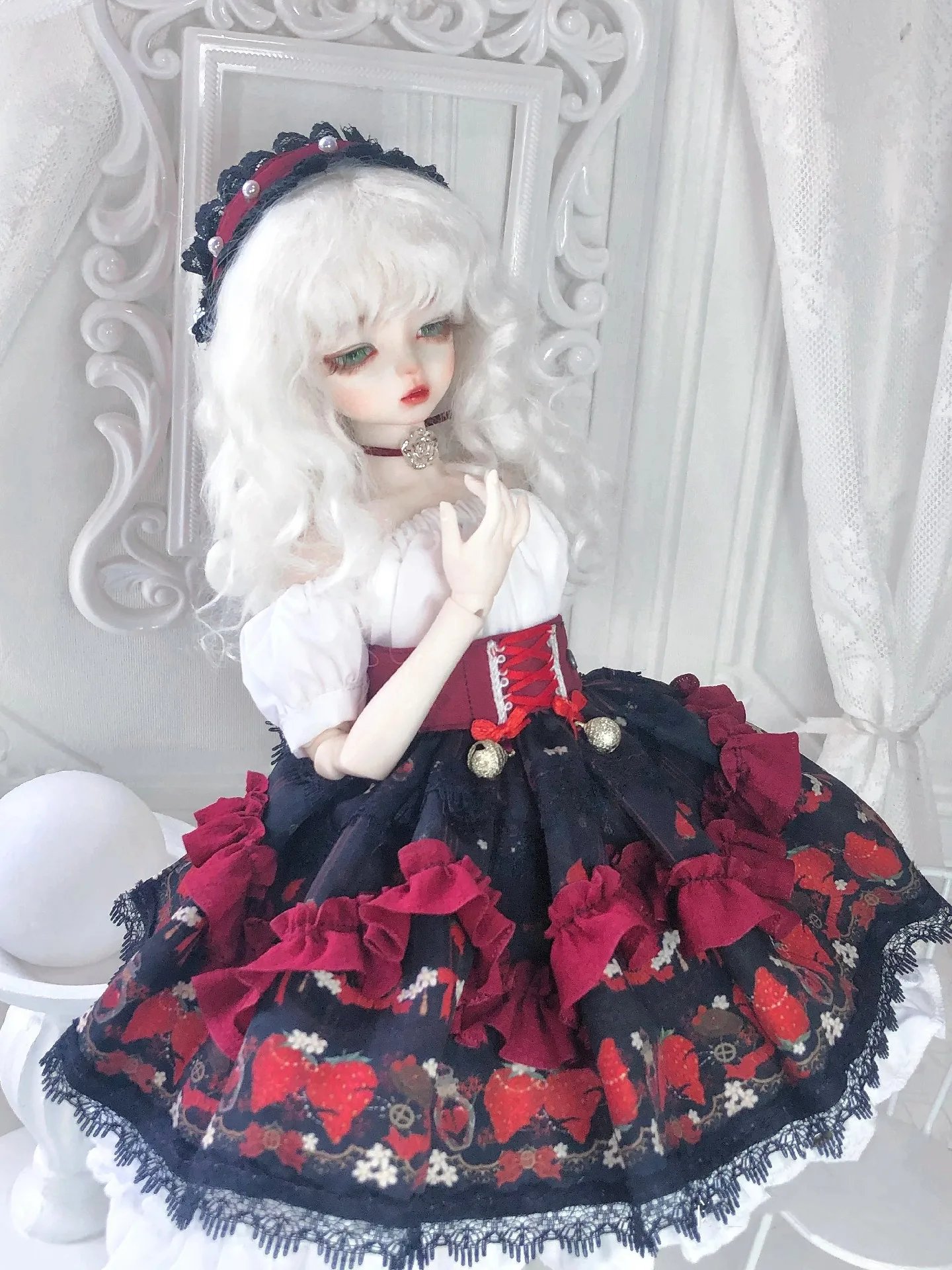 

Cute clothes 1/4 BJD doll dress fancy skirt free shipping