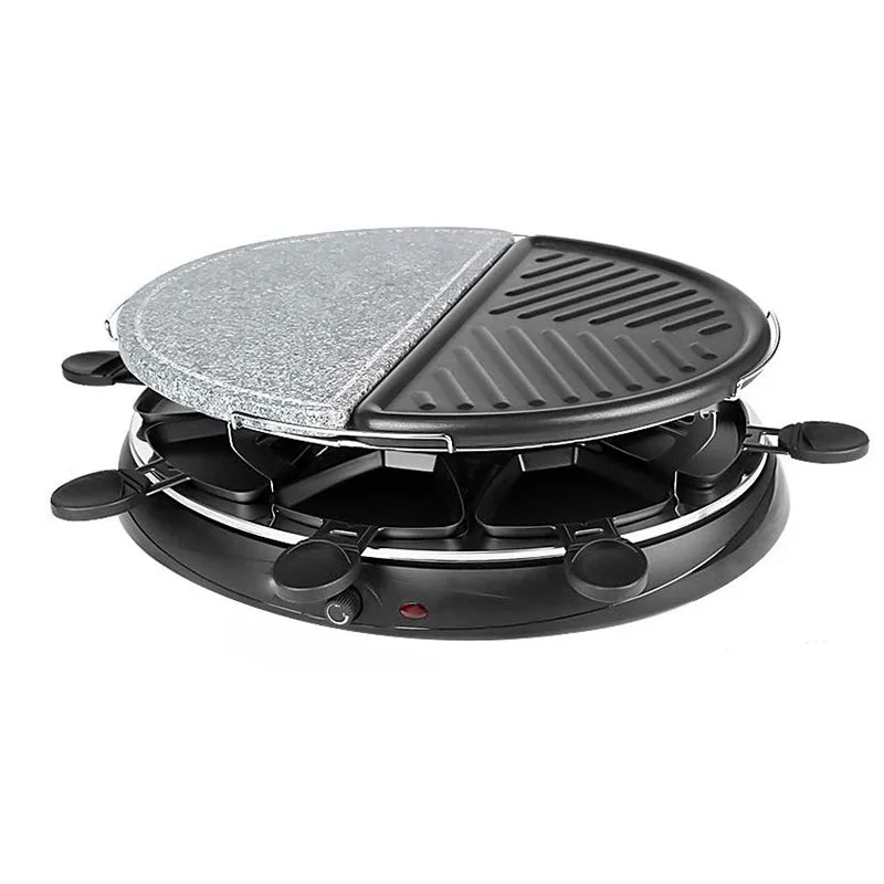 

Multifunction Indoor Frying Meat Electric Griddle Non Stick Smokeless Raclette Grill