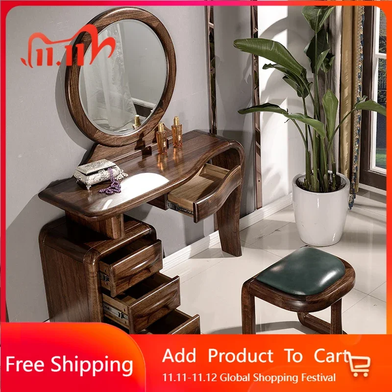 

Компактный комод Blaxk, минимальный дизайн, зеркало для хранения, туалетный столик, деревянный органайзер для макияжа, модная мебель Mesa De Maquillaje