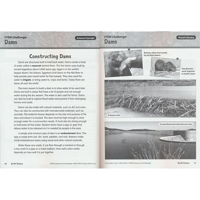Evan-Moor Stem Lessons and Challenges, Grade 2 Workbook,aged 6 7 8 9, English book 9781629388625