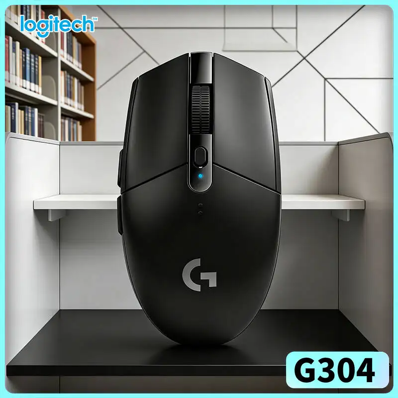 Logitech G304 Wireless Gaming Mouse LIGHTSPEED Tech 12000 DPI HERO Sensor 1ms Response 9-Month Battery Responsive Buttons Gamers