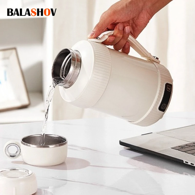 

1200ml Electric Kettle Portable Kettle Stainless Steel Reservation Insulation Kettle Adjust Temperature Travel Boil Water Kettle