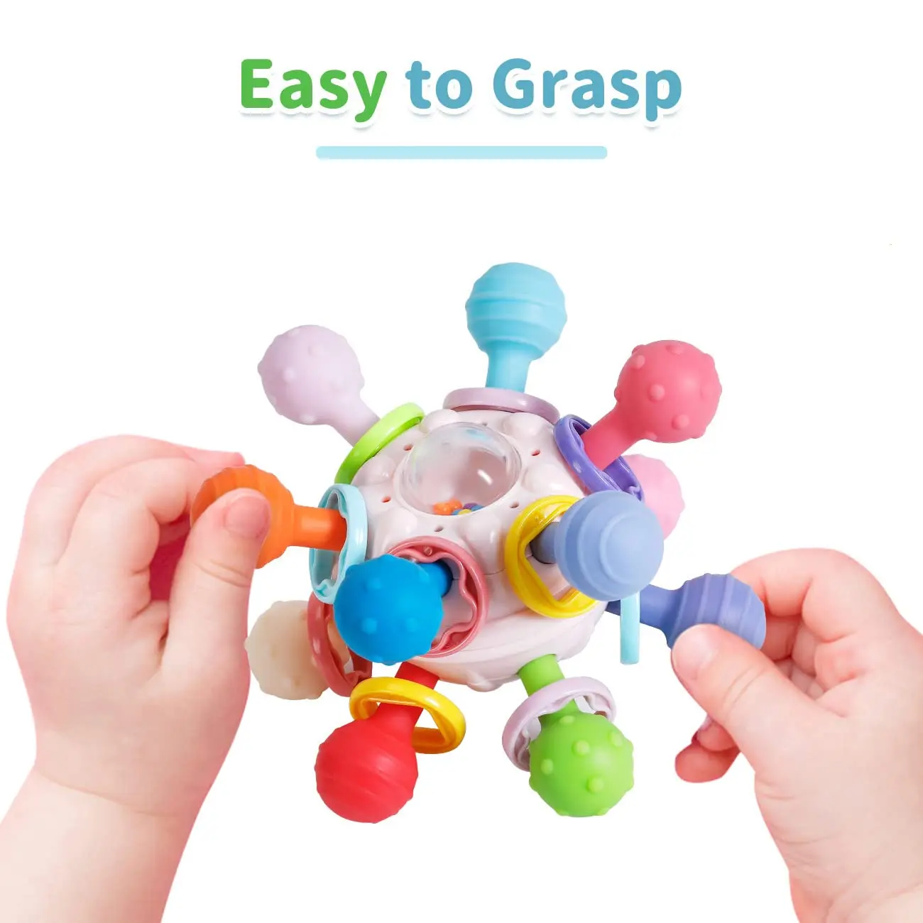 Baby Toys 0 12 Months Rotating Rattle Ball Toys Baby Sensory Teething Toys Grasping Activity Baby Development Toy for Newborn