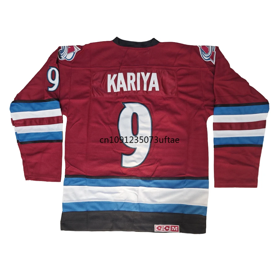 Paul Kariya Jersey America Colorado Retro Ice Hockey Jerseys 19 Joe Sakic Jersey 8 Teemu Selanne Jersey All Stitched Us M-3XL