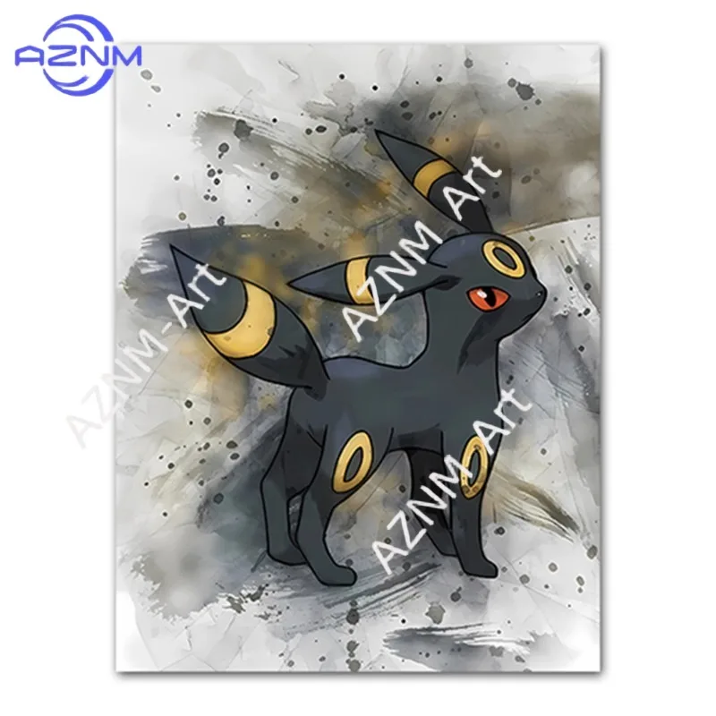 Póster y estampado de dibujos animados de Pokemon, pintura en lienzo, imagen artística de acuarela para pared, decoración del hogar, regalos para niños