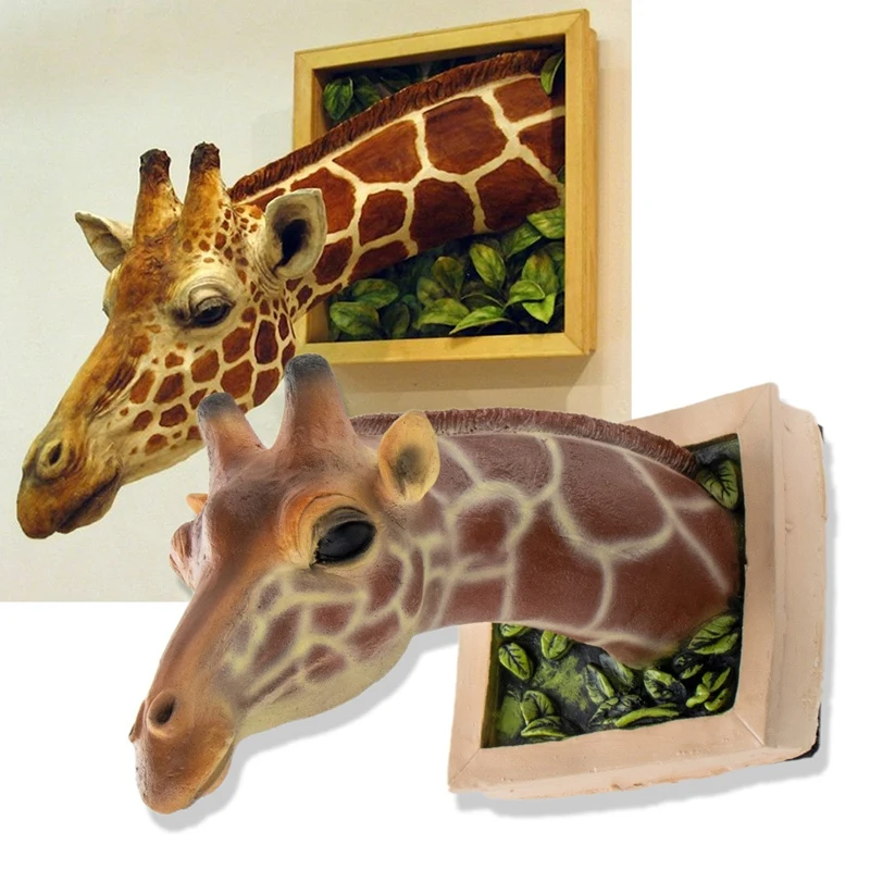 Fantast Costumes Giraffe Wall Mounted Foam Sculpture Hanging Animal Decor Bedroom Decoration Kid Gifts Durable