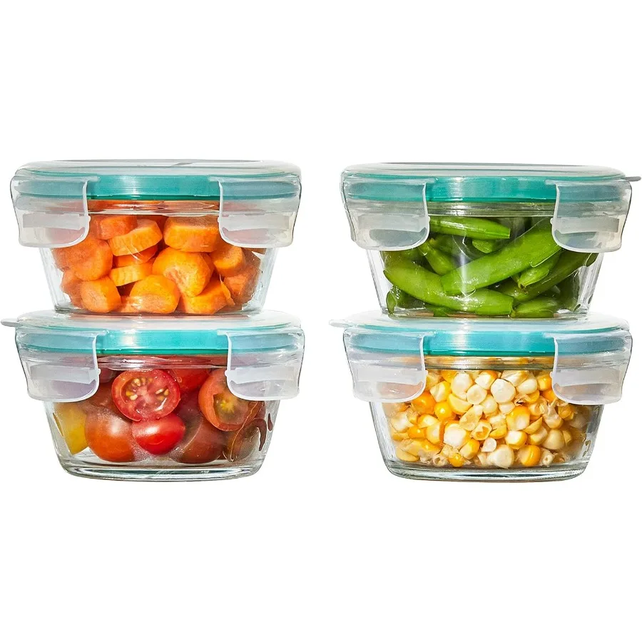 

OXO Good Grips 8 Piece Prep Serve and Store Smart Seal Glass Food Storage Set