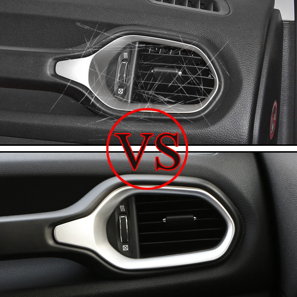 Car Air Vent Decoration Trim for Jeep Renegade BU 2015-2025 LHD Air Outlet Frame Sticker Interior Accessories