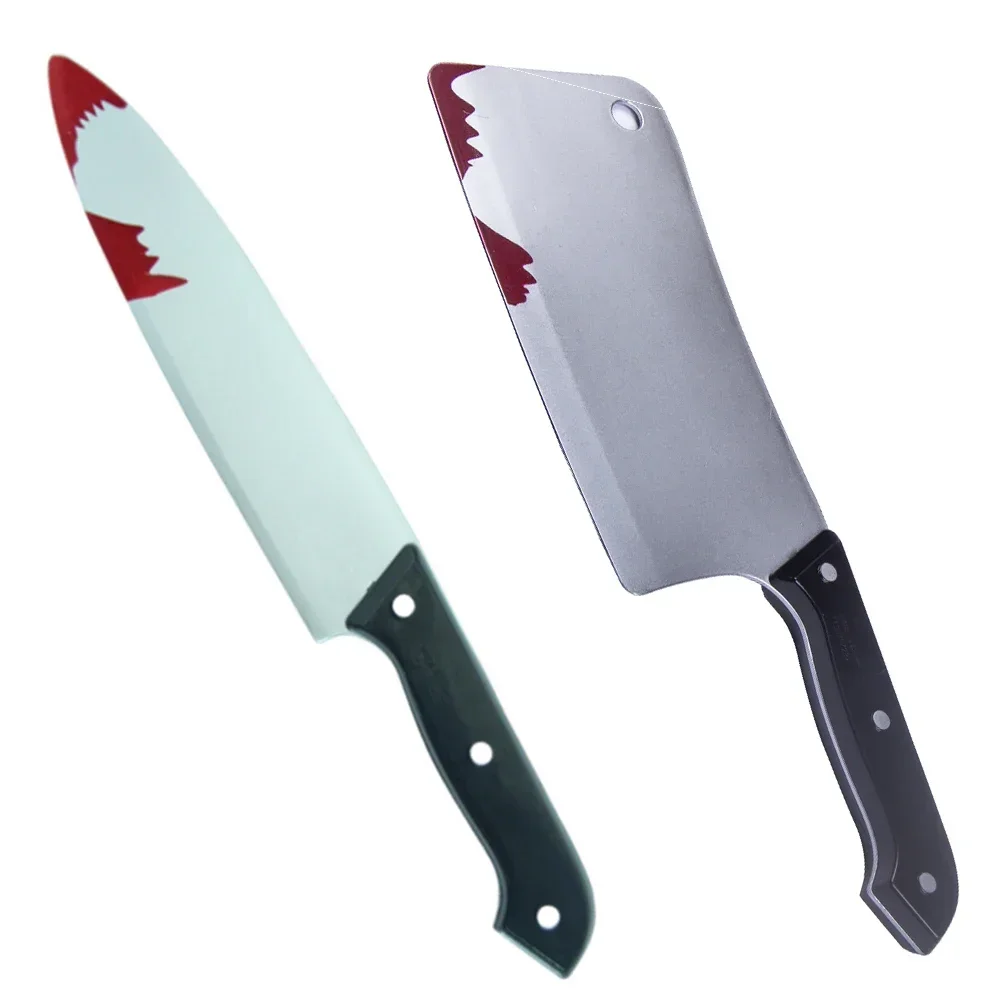 Blutiges Messer 30cm Halloween Realistische Plastik-Horrorklinge Kostüm-Party Cosplay Killer-Requisiten Fake-Messer – Detail 7