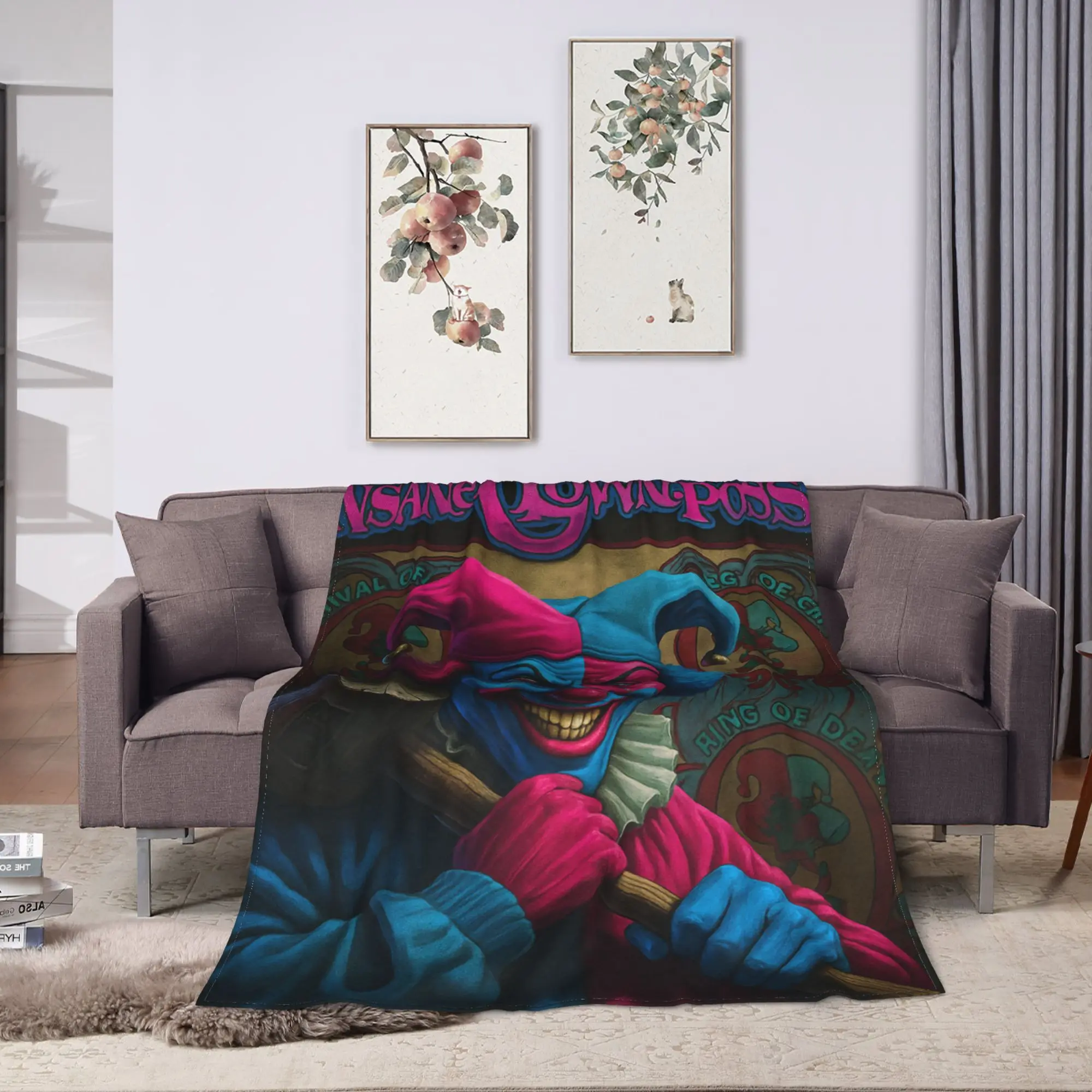 Insane Clown Posse band Flannel Blankets Spring  Soft Throw Blanket for Children Couch Chair Funny Bedspread Sofa Bed Cover