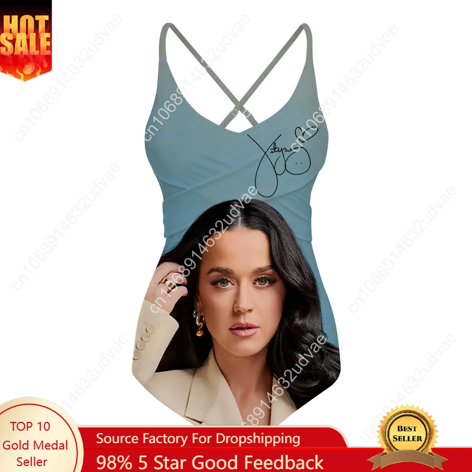 

Katy Perry Sling Dress Swimsuit Womens Bathing Suits Personalized Fashion Swimwear Pool Party Bikini Custom Made Beachwear