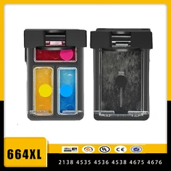 Vilaxh 664XL for HP 664XL for HP 664 Refillable Ink Cartridge Replacement Deskjet 1115 1118 2135 2138 4535 4536 4538 4675 4676