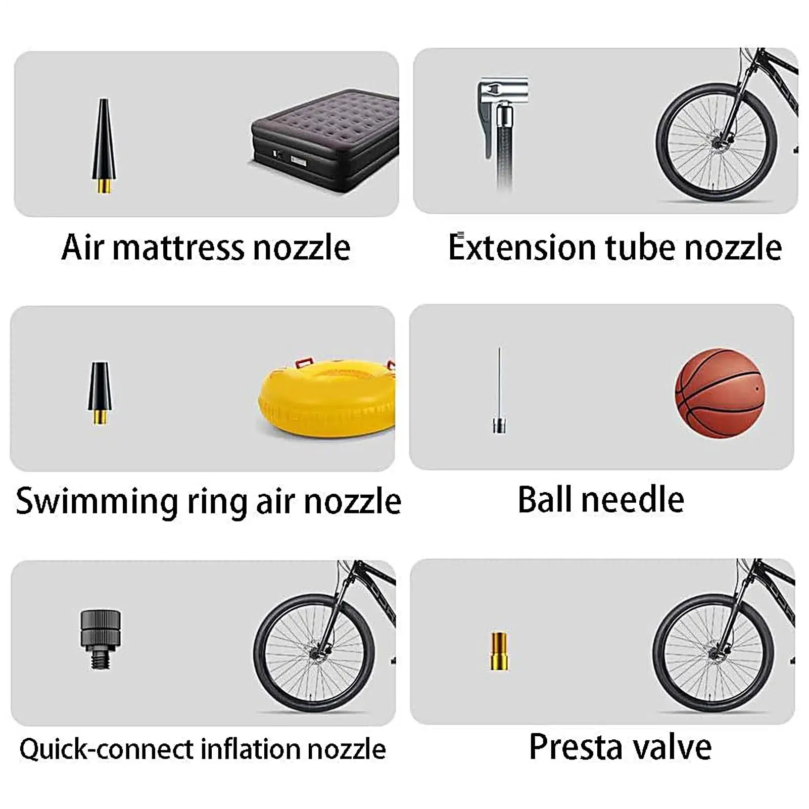 مضخة الدراجة قابلة لإعادة الشحن مع مقياس الضغط، منفاخ إطارات المضخة الكهربائية المحمولة لحمام السباحة على الطرق الجبلية لركوب الدراجات