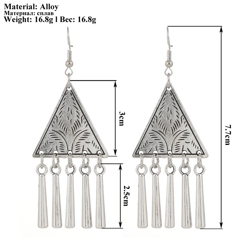 Aihua Mode Aussage böhmischen Vintage ethnischen großen runden Tropfen Ohrring lange geschnitzte Blumen Tropfen Ohrringe für Frauen – Detail 8
