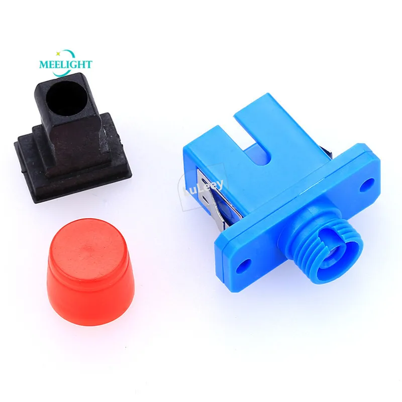 

100PCs Optical Fiber SC-FC Plastic Adapter Coupler FC-SC Flange Plate Converter