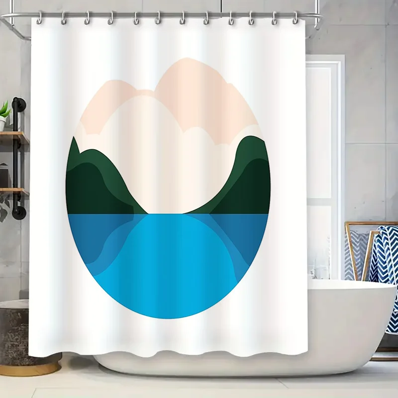 

Shower Curtain Abstract Modern Art Geometric Pattern Bathroom Decor Waterproof Fabric Home Textile Washable Liner