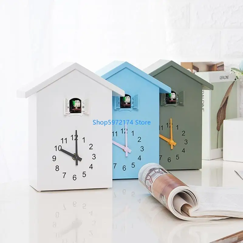 Y3NB Modern Plastic Bird Cuckoo Design Wall Hanging Clock Wall Art Home Decor