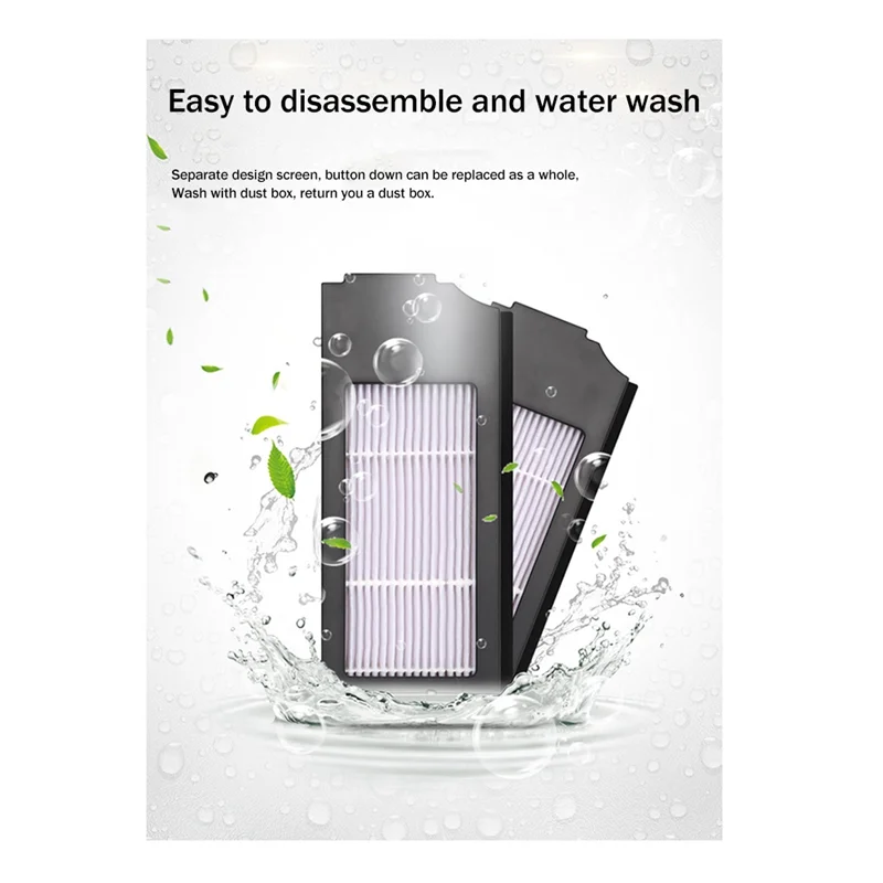 فرشاة دوارة فلتر Hepa بديل لملحقات مكنسة كهربائية روبوتية مناسبة لـ Ecovacs X1