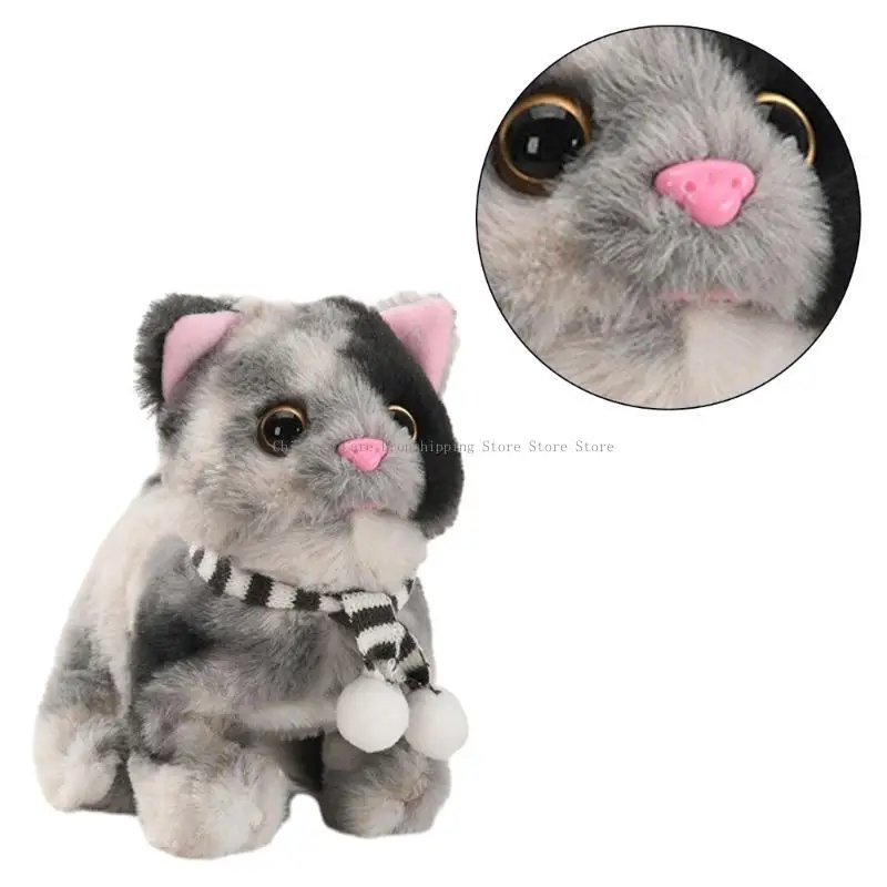 Meowing Plush Toy Simpatico animale Musicale Giocattolo da passeggio elettrico Regalo