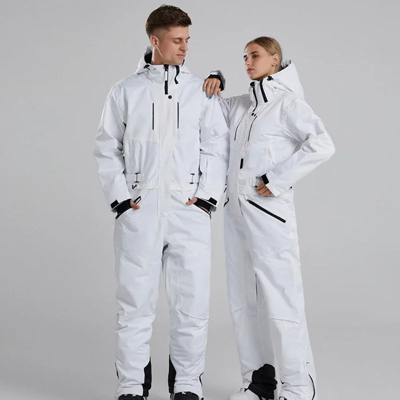 New One-piece Ski Suits women men Waterproof Breathable Snowboarding Snow Jumpsuits Winter Outdoor Sports Windproof Skiing sets