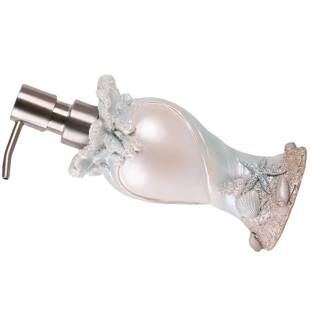 

Soap Dispenser Bathroom Bottle Sea Style Imitation Shell Design Pump Large Capacity Liquid Soap Dispenser Reusable for Home