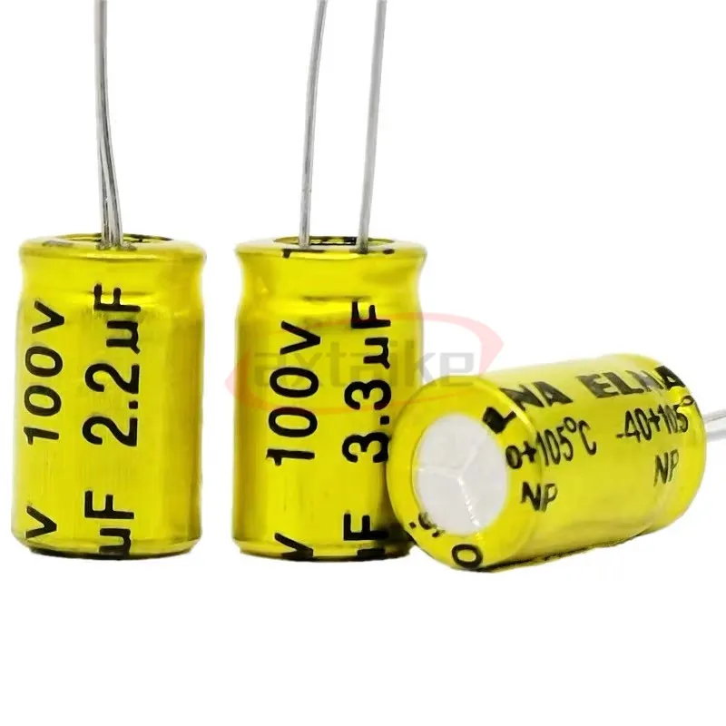 10PCS Audio Frequency Nonpolarity NP Electrolytic Capacitor 100V 1uF 1.5uF 2.2uF 3.3uF 4.7uF 5.6uF 6.8uF 10uF 22uF 33uF 47uF