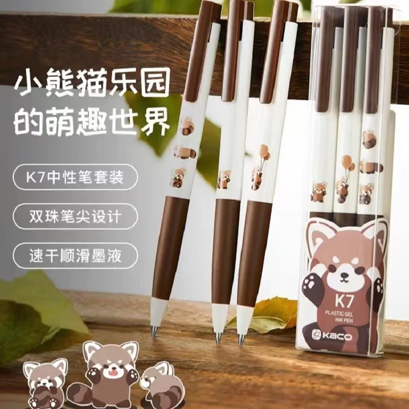 KACO Writing Stationery Gel Pen K7 Panda Park Series Neutral Pen Kawaii Writing Assistant Pучки Learning Office Supplies Stylo