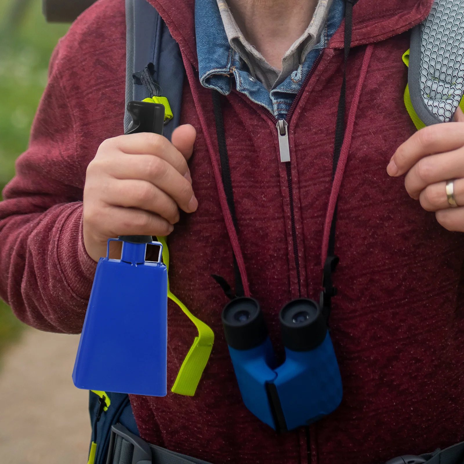 

2Pcs Compact Cowbell Noisemaker for Football Games and Outdoor Entertainment Cow Bells for Football Games Cow Bell