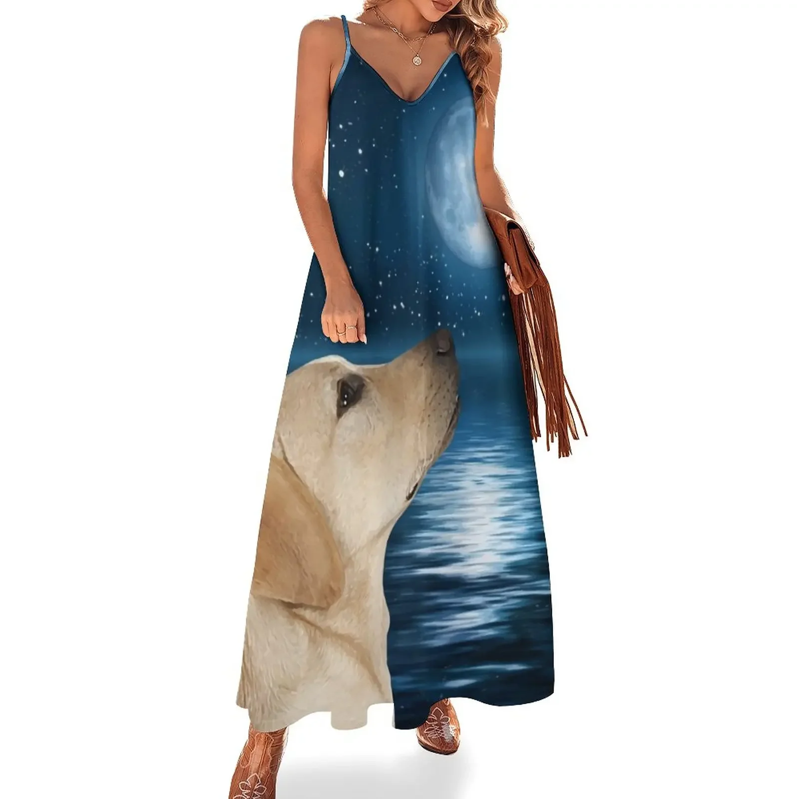 

Yellow Labrador - Moons Glow Sleeveless Dress Women's skirt dresses for woman women's evening dresses summer dresses ladies 2025