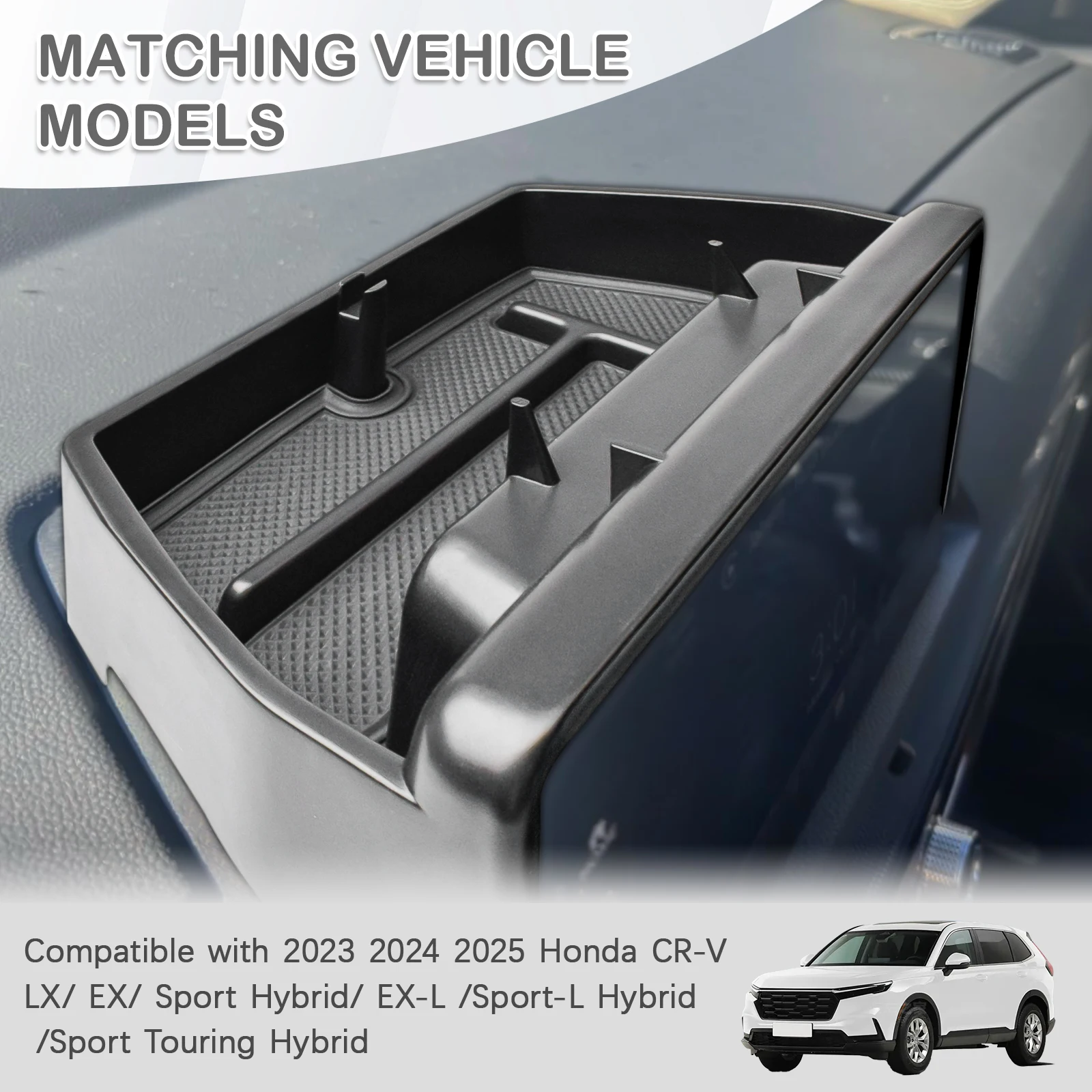 For 2023 2024 2025 Honda CRV EX-L/Sport-L Hybrid Center Console Dashboard Box Behind Screen Organizer Armrest Storage Car Tray - Image 3