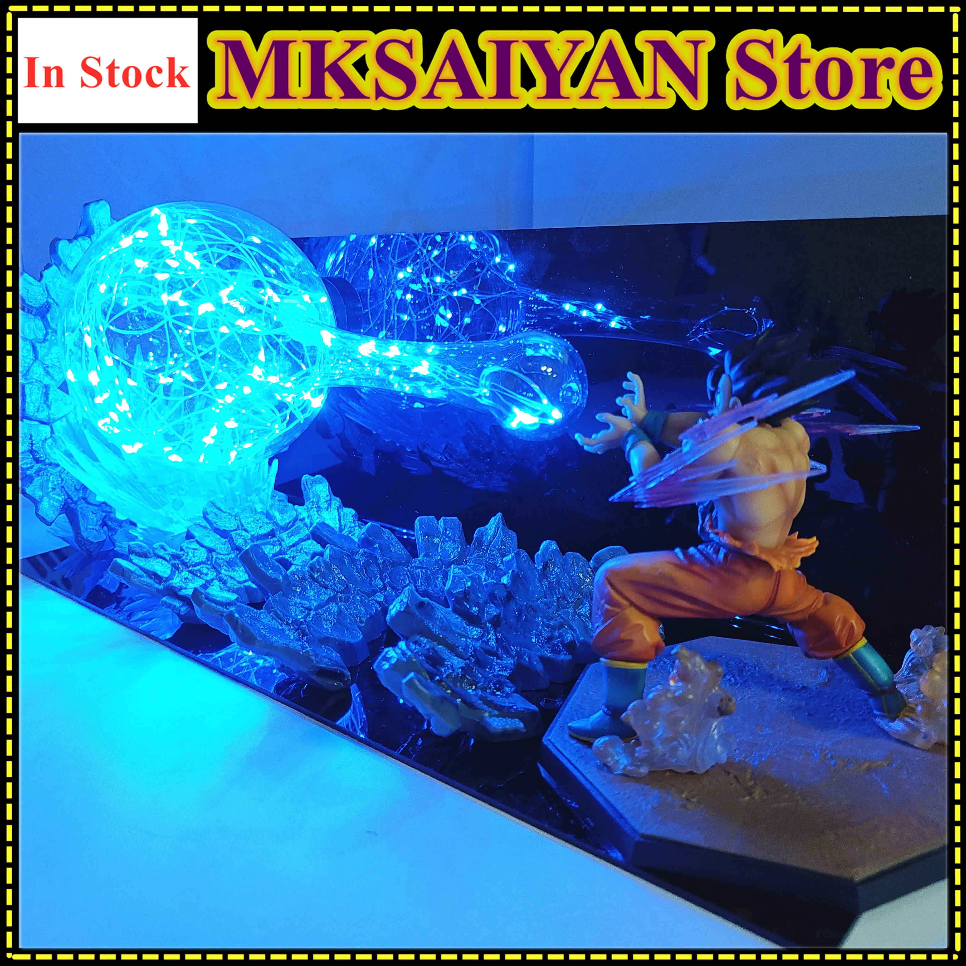 Dragon Ball Z Anime Kamehameha Goku DIY LED Blub Light Action Figure Toys Assembly PVC Model Status Collection view 5